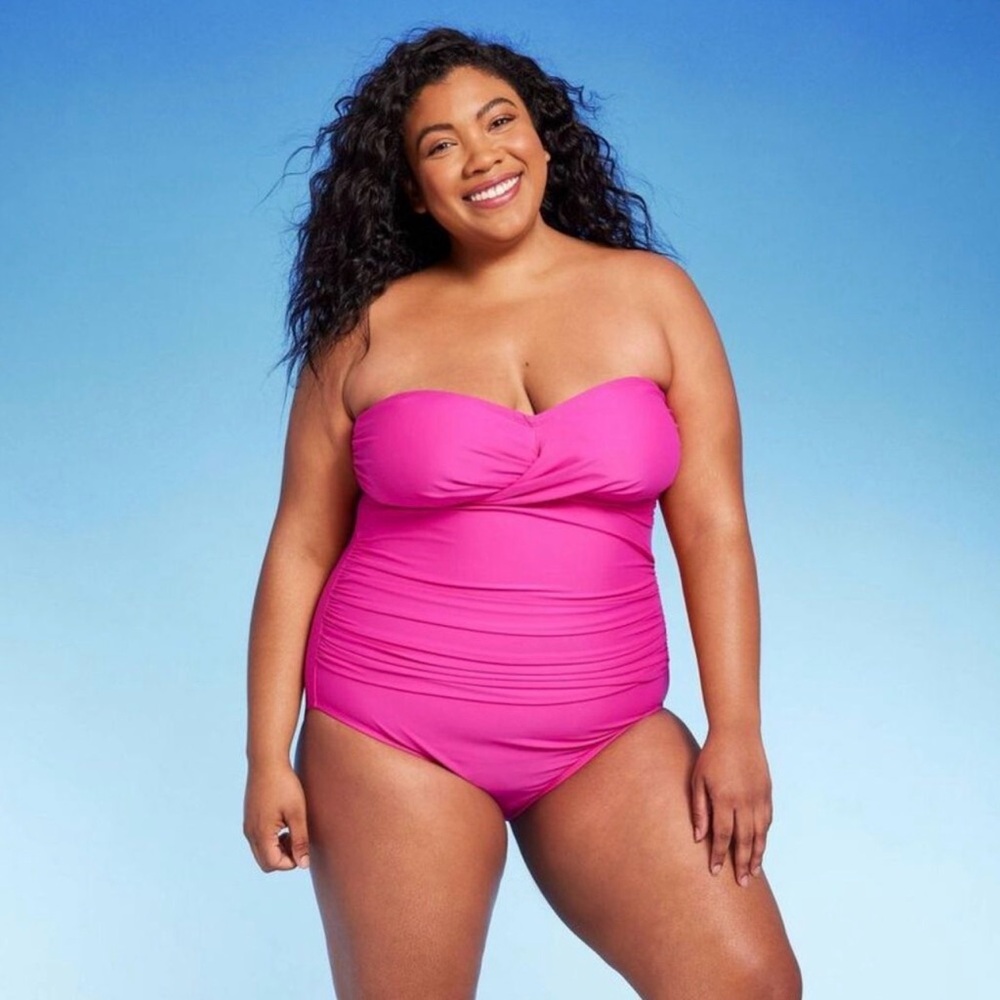 Kona Sol Women Full Coverage Tummy Control One Piece Swimsuit - NWT